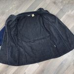 Vtg L.L.Bean Faux Suede Sherpa Lined Chore Coat Navy‎ Blue Small Western Ranch Photo 9