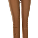 New Daniela Corte High Rise Skinny Trousers Brown Scuba Stretch Size 10 EU 40 Photo 0