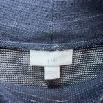 J. Jill Thermal Mock Neck Shirt Blue Cinched Hem Long Sleeves Kangaroo Pocket XL Photo 2