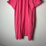 Chico's NWT Chico’s Women’s Short Sleeve Gauze Ruffle Sugar Pink Dress size 3 (14-16) Photo 9