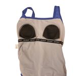 Speedo  One Piece Swimsuit Modest Conservative Blue Textured Beach Active Size 8 Photo 4