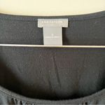 Ann Taylor Modal Black Short Sleeve Top Ruched Front Size Small Round Neck Photo 3