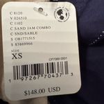 Free People Hannah Sporty Mini Skirt Women’s Beige & Navy Blue Pleated Size XS Photo 5