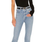 AGOLDE  Riley High Rise Straight Crop Jeans in Shiver Size 27 Photo 0