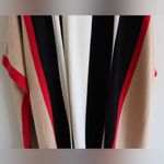 Chico's Chico’s Striped Red, Black, Cream, and Camel Shawl Wrap Photo 2