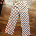 Cider  orange and white checkered pants high rise small Photo 1