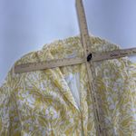 Skies Are Blue  Blazer Womens Small‎ Yellow Linen Blend Lightweight Floral Jacket Photo 8