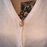 St. John Collection Marie Gray Knit Crochet Cream Cardigan Sweater 10 Lace Photo 9