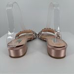 Betsey Johnson  Sophi Champagne Rhinestone Strap Flat Sandals size 8 Wedding Photo 6