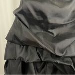 Mori Lee Madeline Gardner Size 7/8 Elegant Black Strapless Gathered Mini Dress Photo 3