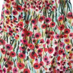 Milly EUC of New York Floral Print Off Shoulder Ruffle Top Size 6 Photo 4