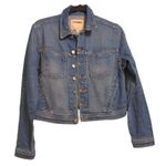 L'Agence Jemma Pomona Denim Jean Jacket Blue Waist Length Button-Up Collar S New Photo 3