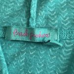 Fresh Produce  Top Womens Large Aqua Cover Up Shirt Hooded Pockets USA Photo 2