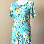 Yumi Kim  | Teal Floral T-shirt Dress Sz XS Photo 3