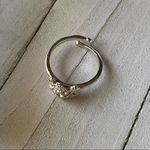 Skull Top Grade Crystal Rhodium Brass Ring Size 8 Silver Photo 2