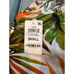 INC Women's  Tropical Garden Linen Halter Top S White Green Photo 2