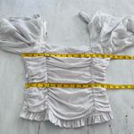 Free People For Love and Lemons Ruched Puff Sleeve Top Size Medium Photo 10