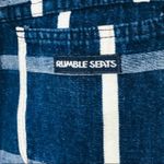 Rumble Seats Vintage 70s 80s Super High Waist Striped Plaid Jeans Size 25 Rare Blue Photo 3