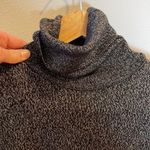 ZARA  Women Small Knit Turtleneck Brown,‎ Black & Gold Metallic Knit Sweater Photo 10