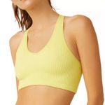 Free People  Yellow Throw Crop Top Sz M Photo 0
