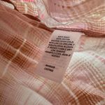 BP Plaid Crop Button-Up Shirt Pink Tan Plaid NWT XXS Photo 6