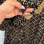 Amuse Society  Black and Gold Patterned Blouse Photo 4