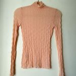 Find Me Now Second Skin Ross Blush Pink Mock Neck Sheer Long Sleeve Top S Photo 0