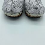 Johnny Was Dormi Silver Green Leather Brocade Wooden Clogs Women size 7.5 / 8.5 Photo 2