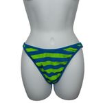 Raisin's Vintage Womens Bikini Bottoms High Thigh 1993 Striped Size 7-9 Retro Photo 0