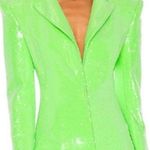 Bronx and Banco Zizi Sequin Embellished Blazer Mini Dress Neon Green Size XS 2 Photo 0