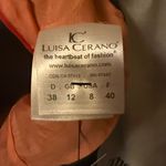 LUISA CERANO Striped Lamb Leather Jacket Moto Black & White sz 8 Photo 3