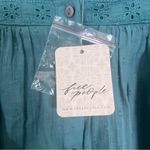 Free People NWT Wrapped In A Dream Embroidered Blouse North Sea Teal XS Photo 7