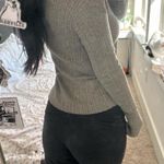Brandy Melville Knitted Brown Fitted Long Sleeve Photo 1