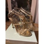 New Women’s Celeste Charlize 3.5” High Heel 👠 Shoes Gold Rhinestones size 7 Photo 6