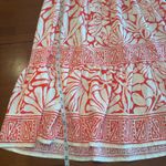 Figueroa‎ & Flower NWT Midi Dress Tiered Floral Cream Coral Orange Size Large Photo 9