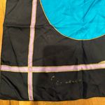 Abstract pattern‎ vintage scarf blue green purple accessory purse Luxe Photo 3