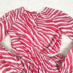Michael Kors Red White Zebra Print Cutout Mini Dress Long Sleeve Medium New Photo 4