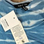 NWT Yak & Yeti Casual Tye Dye Ombré Ruffle Tank Small Blue Photo 5