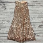 Azazie  rose gold sequin floor length dress Photo 3