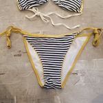 đź’•DIANE'S BEACHWEARđź’• Blue Striped Sailor Triangle Top String Bikini M/L NWOT Size undefined Photo 12
