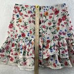 Lovers + Friends Lovers Friends Sz S Skirt Privacy Please Ditzy Floral Ruffle Lace Button Front Photo 9