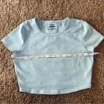 frankie's bikinis Zippy Baby Tee Crop Top in Baby Blue size medium Photo 4