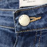 Big star Women’s Alex Skinny Distressed Thrashed Medium Wash Raw Hem Denim Jeans Photo 6