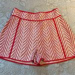 Lovers + Friends NWT Red/White Bizzy High Waist Embroidered Eyelet Shorts Sz L Photo 1