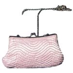Cache  Pink Hidden 22" Chain Strap Satin Bead Purse Bag Top Metal Frame NWT $58 Photo 1