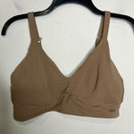 YITTY  smoothed reality plunge bralette light lined tan brown womens size XXL/1X Photo 0