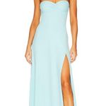 Susana Monaco  Twist Front Strapless Maxi Dress in Fresh Water Photo 0
