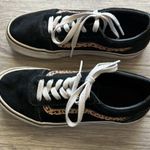 Vans Cheetah Print Stripe Black and White  Size 5 Photo 2