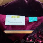 Anthropologie Maeve by 'Vera' Deep Purple Sequin Velvet Puffer Jacket Size 2X Photo 10