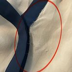 Vince Sheer Cream Blouse with Navy Accents, Size Small, GUC Photo 3